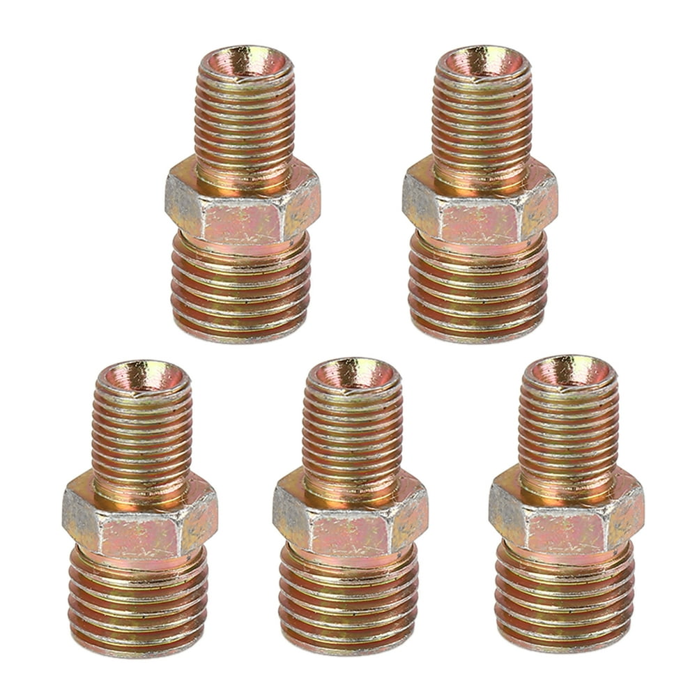 5pcs M10 to M14 x 1.5mm Male Car Straight Hose Fitting Connector