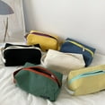 thumbnail image 3 of Portable Outdoor Large Capacity Travel Organizer Contrasting Colors Makeup Bags Student Stationery Bag Korean Storage Bags Women Toiletry Bag Cosmetic Bags Student Stationery Bag GREEN, 3 of 8