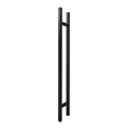 thumbnail image 1 of 48″ Back-to-Back Entry Door Pull / Push Handle – Square ‘H’ Ladder Style, Modern Design | 304 Stainless Steel, Black Matte Finish | Residential & Commercial Use, 1 of 1