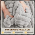 thumbnail image 5 of Gelloan Oversized Power Recliner Chairs for TWO Person Faux Fur Electric Extra Large Recliners Soft Overstuffed Reclining Theater Seating for Living Room with USB Port,34" Seat Width, 5 of 9