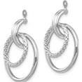 thumbnail image 2 of 14K White Gold Polished & Twisted Fancy Earring Jackets (Width 22) (Length 21) - Jbsp, 2 of 5