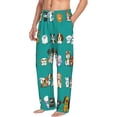 thumbnail image 3 of Kdxio Cartoon Dogs Print Men's Sleep Pajama Pant Lounge Pants with Pockets, 3 of 8