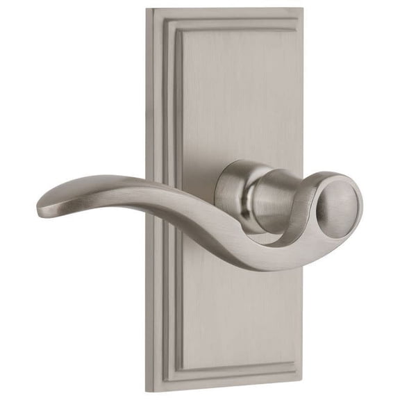 Grandeur Carbel_Prv_234_Lh Carre Solid Brass Rose Left Handed Privacy Door Lever Set -