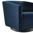 thumbnail image 4 of Modway Twist Accent Lounge Performance Velvet Swivel Chair in Midnight Blue, 4 of 7
