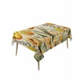 thumbnail image 2 of Yellow Orange Spring Floral Tablecloth Rectangle Table Cloths 54x108, Waterproof Tablecloth Outdoor Table Cloth, Summer Botanical Tulip Vintage Washable Table Cover for Kitchen Dinning Party, 2 of 8
