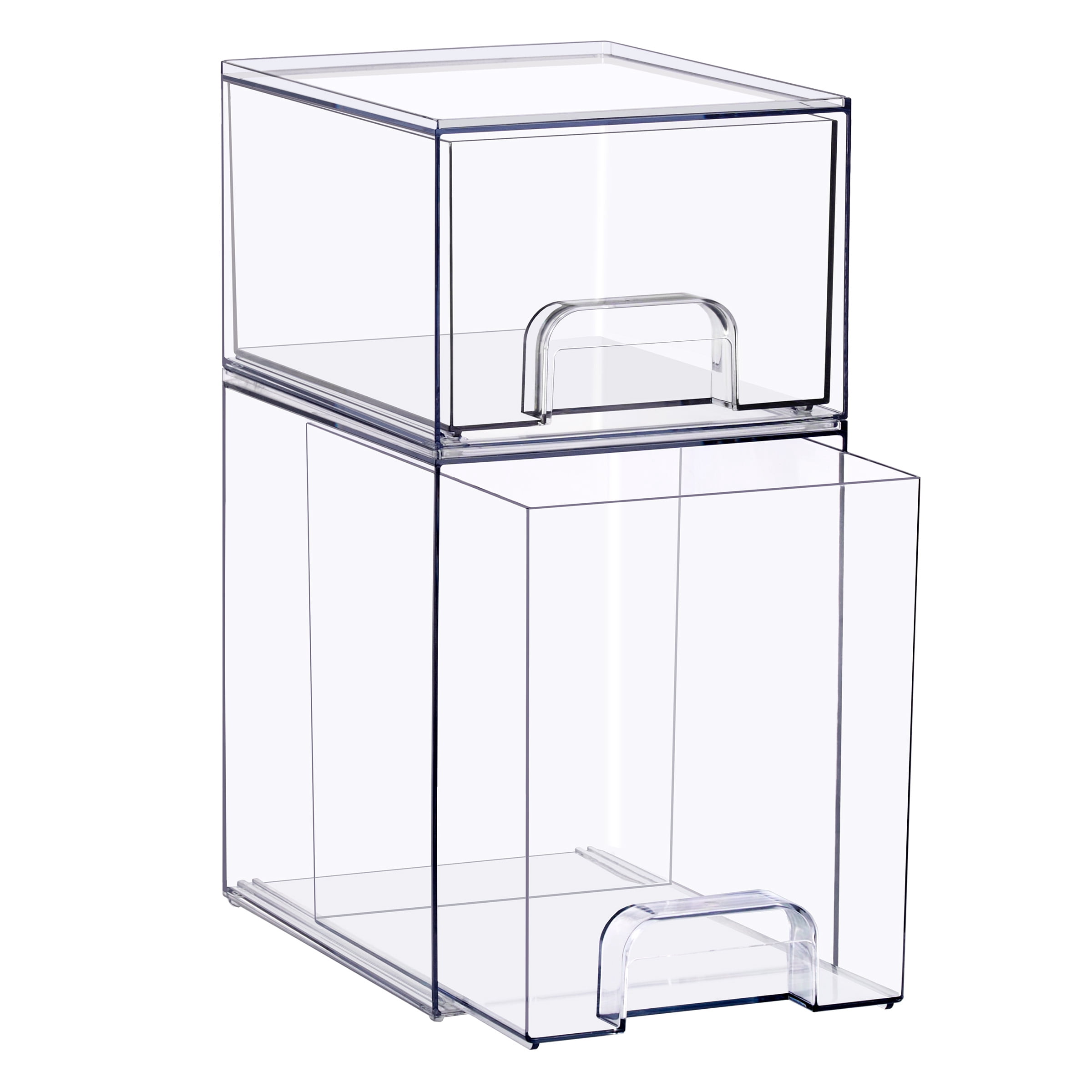 Sorbus Tall & Small Acrylic Storage Drawers, Clear Baby Organizer Bins, 2-Pack