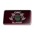 thumbnail image 1 of Orc Slayer Fantasy Games RPG Axe Metal Rectangle Lapel Hat Pin Tie Tack Pinback, 1 of 3