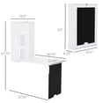 thumbnail image 3 of HOMCOM Wall Mounted Table Fold Out Convertible Desk with Writing Board, 3 of 10
