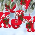 thumbnail image 3 of Holloyiver Christmas Tree Decoration Pendant, Personalized Christmas 26 Initial Letter Ornaments, Red Ornaments for Christmas Tree Indoor Christmas Decorations Christmas Xmas Gifts for Kids, 3 of 8