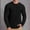 Black, variant on Long Sleeve Shirts For Men Ribbed Pullover Sweater Sim Fits Thermal Top Crew Neck Stretchy Outdoors Top