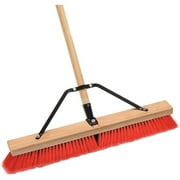 Laitner Brush Company 24" Assembled Stiff Bristle Push Broom with 60" Handle by Cequent Laitner Company