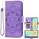 thumbnail image 1 of Asuwish - Funda tipo cartera compatible con iPhone 5/5S/SE 2016, de piel sintética, con tarjetero, correa para la muñeca, para i 5SE 1 1.ª generación (A1662, A1723), color morado, 1 of 5