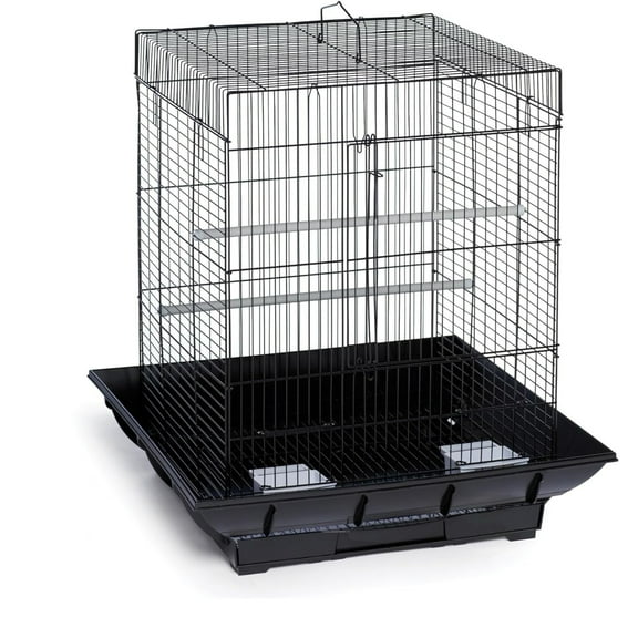 Small Bird Cage 24 Inch - Metal Parakeet Cage with Pull Out Tray - Carrier for Cockatiels Budgies Finches - Includes 2 Wood Perches for Small Medium Birds