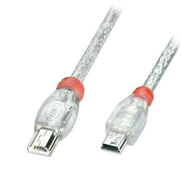 LINDY Câble USB OTG 1M - Transparent, Type Mini-A à Mini-B (31633)