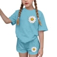 thumbnail image 6 of Zpanxa Girls Trendy 2 Piece Outfit Set Star Graphic Print Oversized T-Shirt and Shorts Summer Casual Kids Clothing Set, 6 of 8