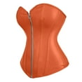 Orange Corset Top Bustier Shapewear Lingeri Push Up Bodysuit