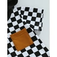 thumbnail image 6 of Suealasg Kids Boys Summer Outfit 6M 1T 2T 3T Short Sleeve Checkerboard Print Hooded Tops + Drawstring Shorts Toddler Baby Boy Clothes Sets, 6 of 8