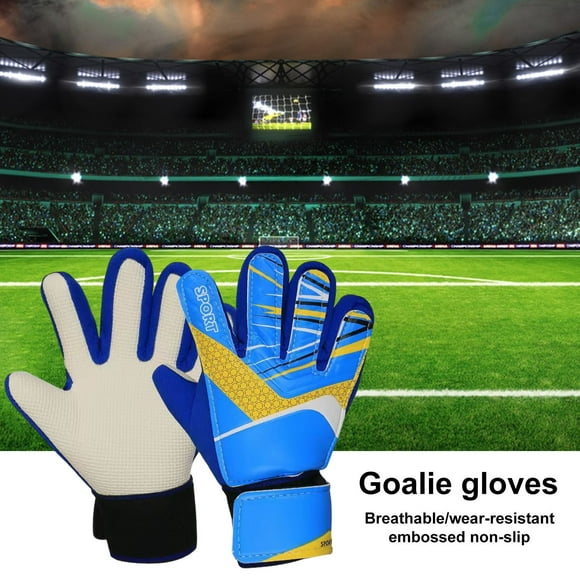 LJNYFDC Football Goalie Gloves 1 Pair Goalkeeper Breathable Resistant Non slip Texture Football Training Goalie for Kids