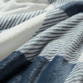 thumbnail image 4 of Clara Clark Ultra Plush Heavy Thick Raschel Imitation Mink Bed Blanket, 82 x 102, Navy Check, 4 of 5