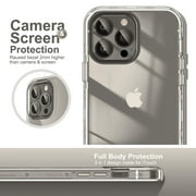 ULAK Phone Case for iPhone 15 Pro Max, Sturdy Rugged Hybrid Heavy Duty Shockproof Clear Case for Apple iPhone 15 Pro Max 6.7 inch 2023, Transparent