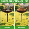thumbnail image 6 of YAMB Metal Bird Bath for Outdoors,Removable 10" Dia Bowl with Stable Upgrades Stake,Small Garden Bird Bath & Bird Feeders,Easy to Clean Birdbaths for Garden Yard Lawn Decoration, 6 of 18