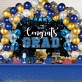 thumbnail image 5 of 7x5FT Congrats Grad Backdrop 2026 Graduation Party Decorations Black Blue Ballon Glitter Photography Background Class of 2026 School Party Supplies Vinyl, 5 of 7