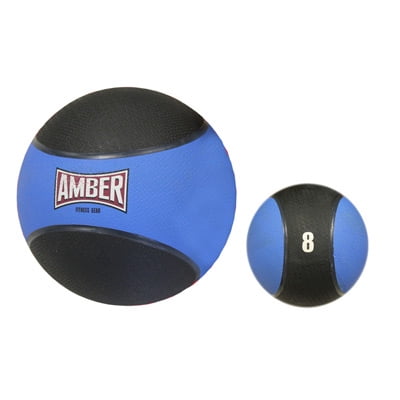 Bounceable Rubber Medicine Ball in Red w 8 lbs. Weight