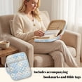 thumbnail image 4 of Yuyamidu Polka Dots Bible Cover for Women Flowers Quilted Bible Tote Bag with Handle and Organizer Pouch for Standard Bibles Blue Couple Church Bag for Study Travel, 4 of 8