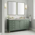 thumbnail image 6 of James Martin Vanities 60" Double Vanity, Smokey Celadon w/ 3 CM Eternal Jasmine Pearl Top, 6 of 7
