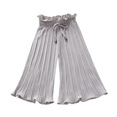 

Toddler Kid Baby Girls Spring and Autumn Long Solid Ruffle Casual Long Pants