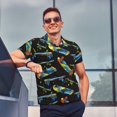 thumbnail image 4 of Xecao Colorful Skateboard Pattern Men’s Polo Shirt with Buttoned Collar Soft Breathable Casual Polo Shirt for Work, Leisure, and Outdoor Activities-X-Large, 4 of 6