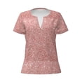 thumbnail image 2 of Uemuo Rose Gold Glitter Drawing Women's Deep V-Neck Low Cut Tops - Casual Loose Fit with Stainless Steel Loop, Soft, Breathable, Perfect for Office, Travel, and Daily Wear-Medium, 2 of 5