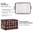 thumbnail image 2 of Yayeee 2 Pack Canvas Storage Basket with Handles for Shelves Fabric Bins Closet Organizer, Star Spangled Squares, 2 of 8