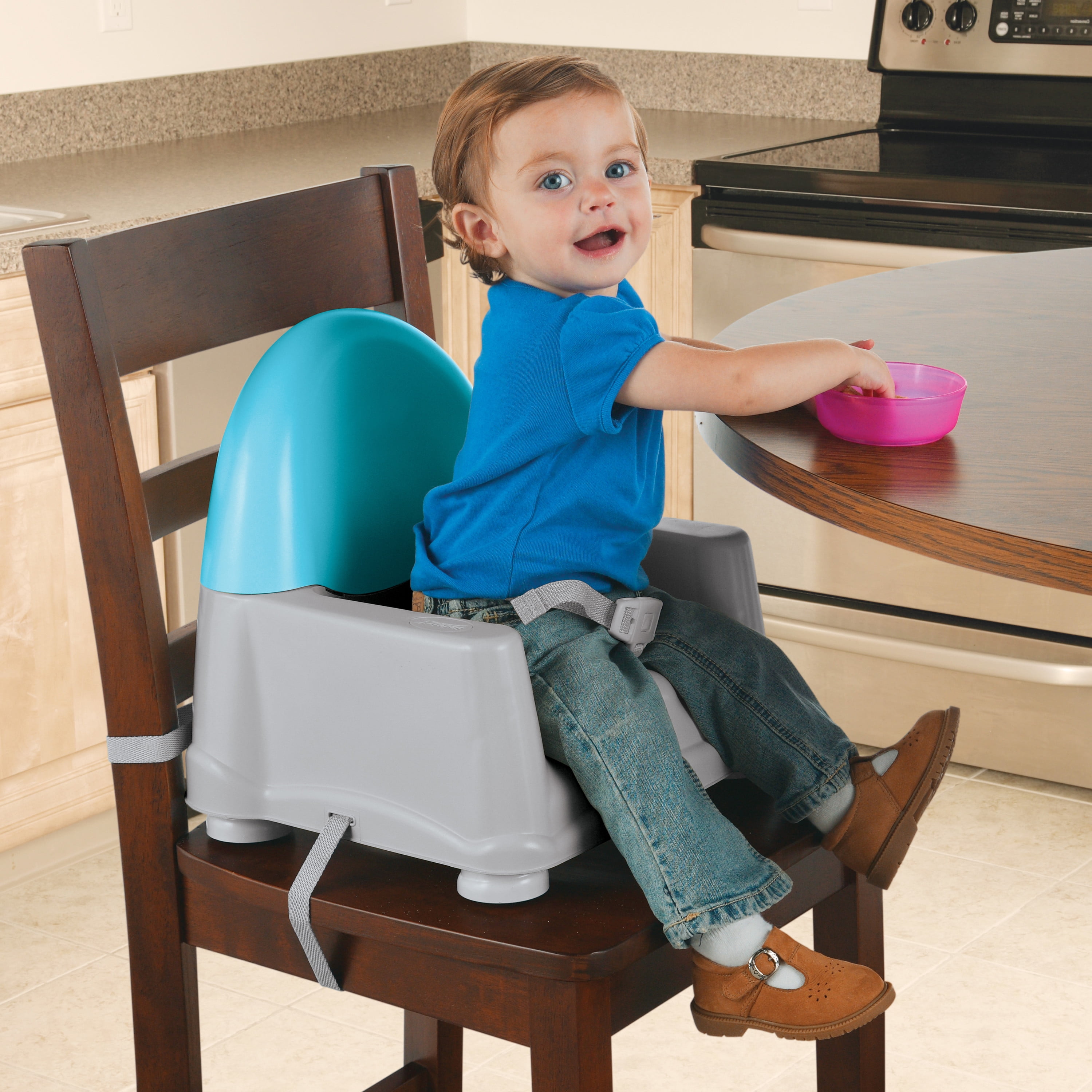 Safety 1st Easy Care Swing Tray Toddler Feeding Booster, Atlantis