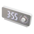 thumbnail image 2 of Reloj despertador digital Reloj despertador con espejo y luz LED recargable -10C?50C Reloj de cuenta regresiva de temperatura para dormitorio, oficina, cocina y coche, 2 of 5