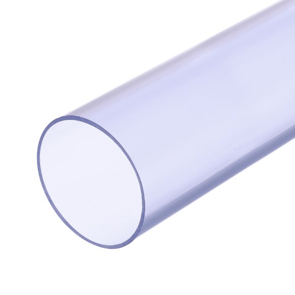 Unique Bargains Clear PVC Rigid Pipe 71mm ID 75mm OD 14" High Impact for Water Pipe, Aquarium, Fish Tank, Clear Blue