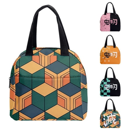 

Demon Slayer Kimetsu No Yaiba Insulated Lunch Bags Women Work School Travel #04