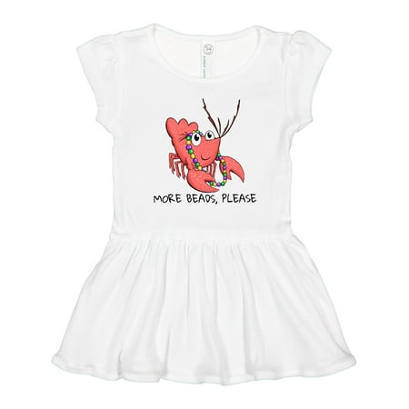 

Inktastic More Beads Please Cute Mardi Gras Crawfish Gift Toddler Girl Dress