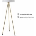 thumbnail image 2 of Tripod Base Floor Lamp with Matted Gold Finish, Drum Shade - 3-Way Twist Switch, 2 of 4