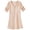 Beige, variant on Koadzawe Women's Satin Nightgown V-Neck Sleepwear Short Sleeve Sleep Dress with Elegant Embroidery Lace Trim Soft Silk Feel Loungewear Comfortable Nightshirt Beige L