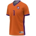 thumbnail image 2 of Unisex GameDay Greats #1 Orange Clemson Tigers Lightweight Collegiate Soccer Fashion Jersey, 2 of 4