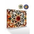 thumbnail image 2 of Burnt Orange Green Wall Art for Living Room, Canvas Picture Wall Decor for Bathroom Bedroom, Vintage Abstract Flowers Painting Artwork for Office Kitchen Hallway Dining Room Home Decorations 16"x20", 2 of 8
