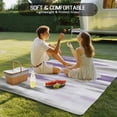 thumbnail image 4 of Purple Gray Outdoor Rug 3x5 Ft - Reversible Patio Rug Outdoor Camping Rugs, Vintage Country Abstract Gradient Aesthetic Indoor Outdoor Area Rugs, Non-Slip Outdoor Carpet Runner for Deck/Porch, 4 of 8