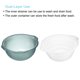 thumbnail image 3 of Escurridor Doble Capa Cesta, Cocina Alimentos Colador Cuenco Vegetal Lavadora con Cuenco, Escurridor Cesta para Escurrir Pasta, Vegetales Frutas-Azul Grande, 3 of 5