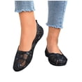 thumbnail image 5 of Miluxas Womens Lace Cutout Dress Shoes Soft Ronud Toe Slip On Ballet Flats Black 9.5(43), 5 of 9