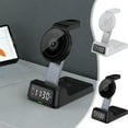 thumbnail image 3 of 4 in 1 Wireless Charger with Alarm Clock,Wireless Charging Station for Multiple Devices,15w Fast Wireless Phone Charger Dock,Wireless Digital Alarm Clock,Desk Charging Station for Phone,Watch, 3 of 9