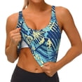 thumbnail image 3 of Uemuo Hawaiian Style Pattern Women's Sports Bra - High Impact Support, Breathable, and Comfortable Athletic Bra for Running, Yoga, and Workouts, 3 of 9