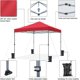 thumbnail image 4 of Songqin 10x10 1-Person Setup Pop Up Canopy Tent, Instant Portable Commercial Canopy Tent, Outdoor Gazebo with 1-Button Push, Wheeled Bag & 4 Sandbags for Home, Party & Outdoor Activities, Red, 4 of 18
