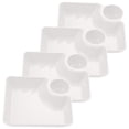 thumbnail image 4 of 4 piezas de plástico para servir bandeja de platos bandeja de alimentos para bocadillos galletas de comida papas fritas, 4 of 6
