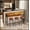 Brown,Round chair, variant on Modern Design Kitchen Dining Table, Pub Table, Long Dining Table Set with 3 Stools,Gray